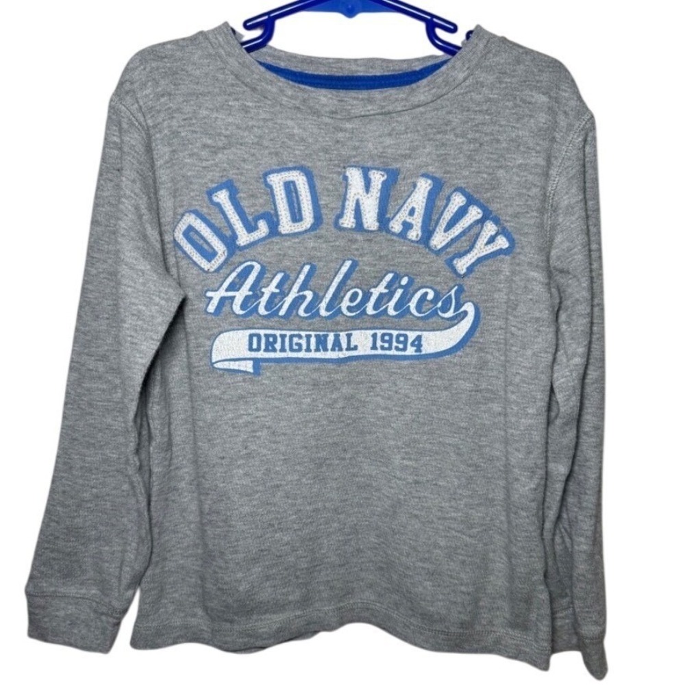 Old Navy Athletics Boys Size XS  Gray Long Sleeve T-Shirt Original 1994